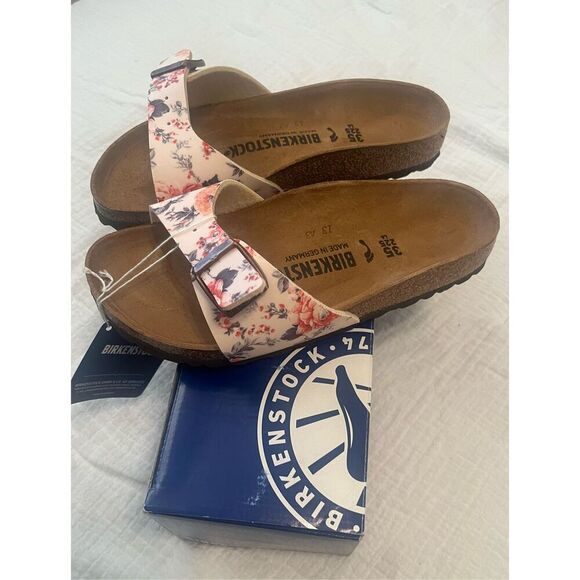 Birkenstocks Madrid Rose Beige Floral size 35 NEW NIB - Picture 1 of 5